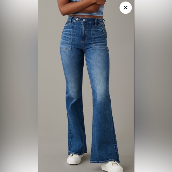 american eagle high rise flare - Picture 1 of 8